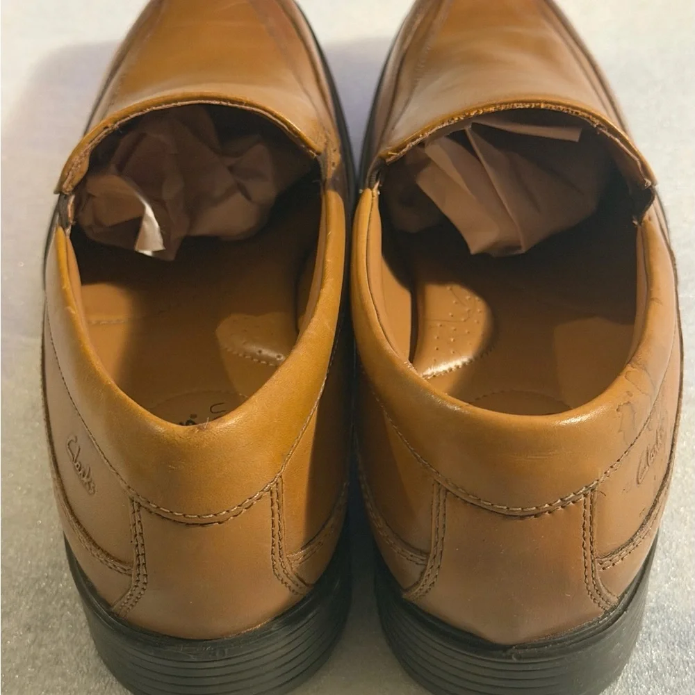 Clarks COLLECTION ULTIMATE COMFORT Men's Brown Leather Slip-Ons BROWN NWOT